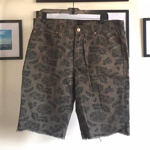 Standard Cloth Men's Printed Denim Shorts